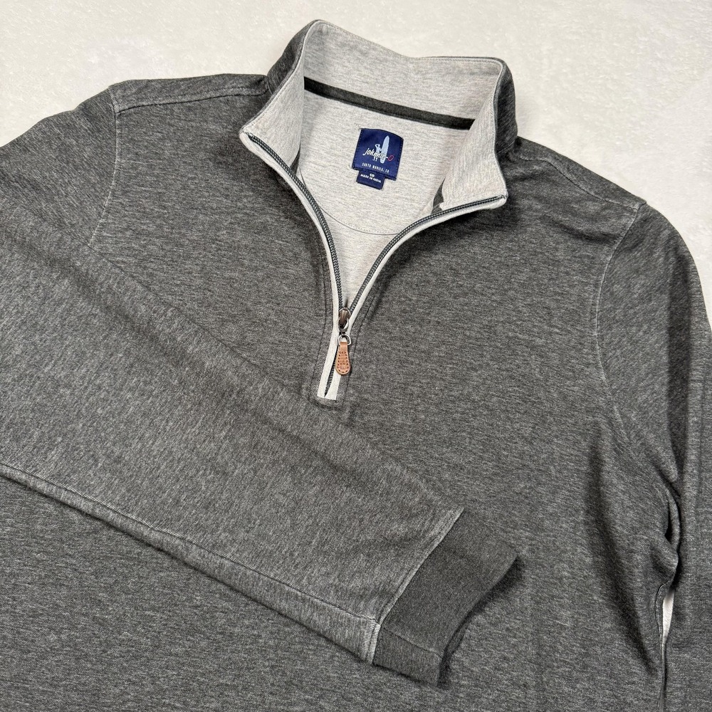 Johnnie-O Sweatshirt Boys 16 Gray 1/4 Zip‎ Pullover Knit Long Sleeve Casual